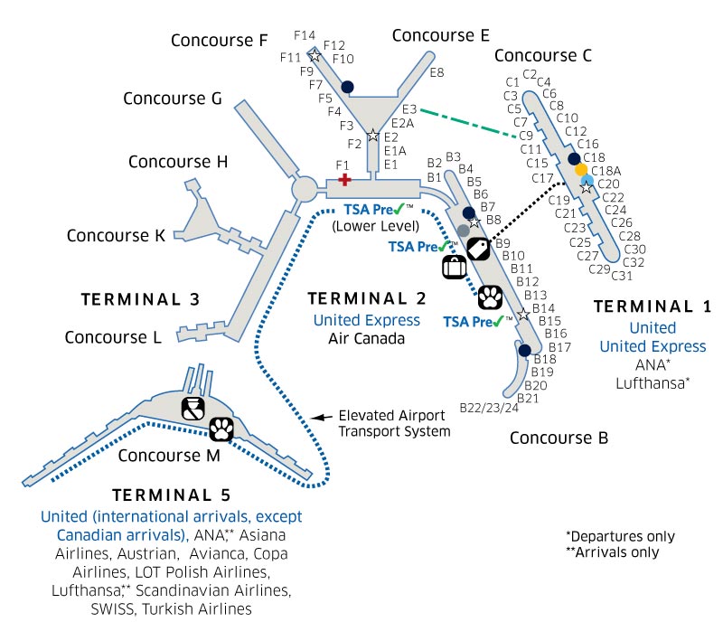 Mapa de Terminal O'Hare